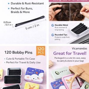 Vicamandas Bobby Pins with Cute Tin Case